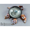 Fine Silver Fumed Glass Galaxy Turtle Paperweight, m614
