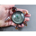 Fine Silver Fumed Glass Galaxy Turtle Paperweight, m614