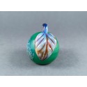 Solid Glass Apple Marble with a Leaf, v265