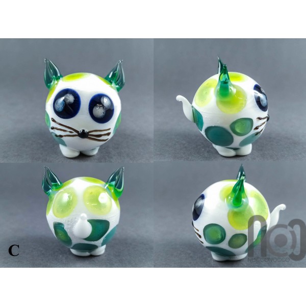 Chubby Glass Cat Miniature