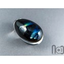Egg Shaped Glass Galaxy Marble, v303