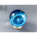 Glass Galaxy Marble, With Backside Decoration and A Floating Opal Planet, v359