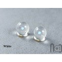 Tiny Clear Glass Marbles with Opals