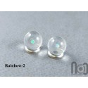 Tiny Clear Glass Marbles with Opals