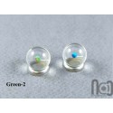 Tiny Clear Glass Marbles with Opals
