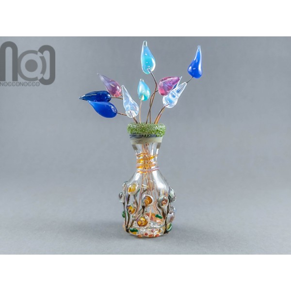 Bud Vase with Tiny Glass Flowers, v013