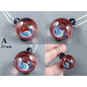 Tiny Galaxy Pendant with an Opal Planet, v298