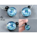 Tiny Galaxy Pendant with an Opal Planet, v304