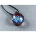 Galaxy Pendant with An Opal Planet, v316