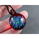 Galaxy Pendant with An Opal Planet, v316