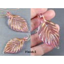 Gold Fumed Leaf Pendant 