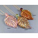 Gold Fumed Leaf Pendant 