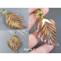 Gold Fumed Leaf Pendant 