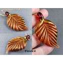 Gold Fumed Leaf Pendant 