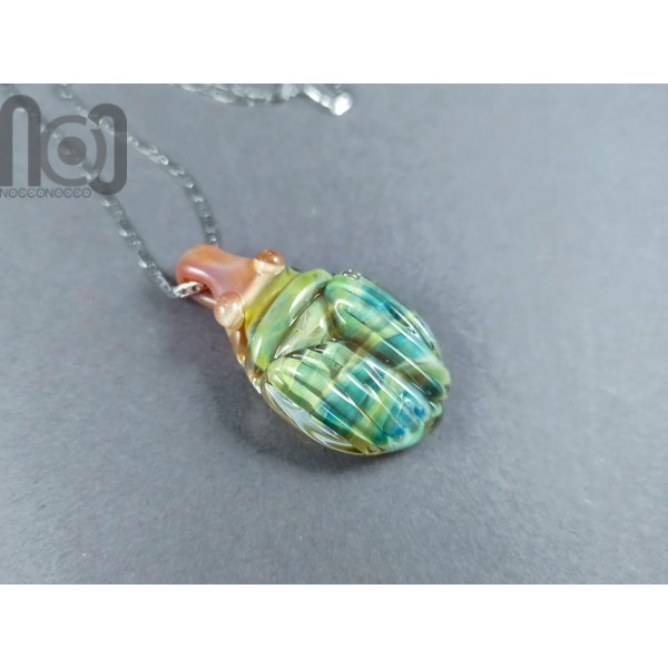 Glass Scarab Pendant, v263