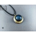 Glass Galaxy Photo Locket Pendant