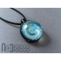 Large Galaxy Pendant with An Opal Planet, v273