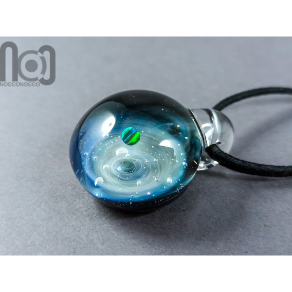 Heady Galaxy Pendant with An Opal Planet, v278