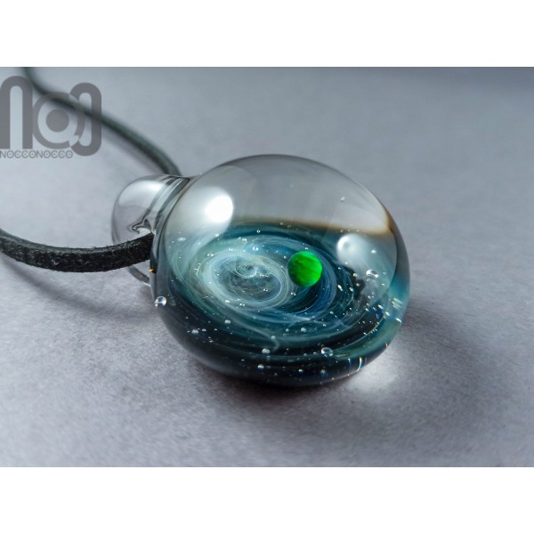 Heady Galaxy Pendant with An Opal Planet, v279