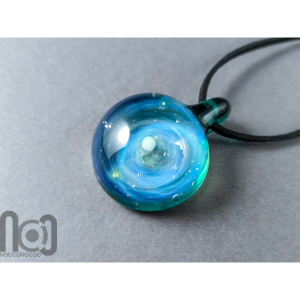 Heady Galaxy Pendant with An Opal Planet, v280