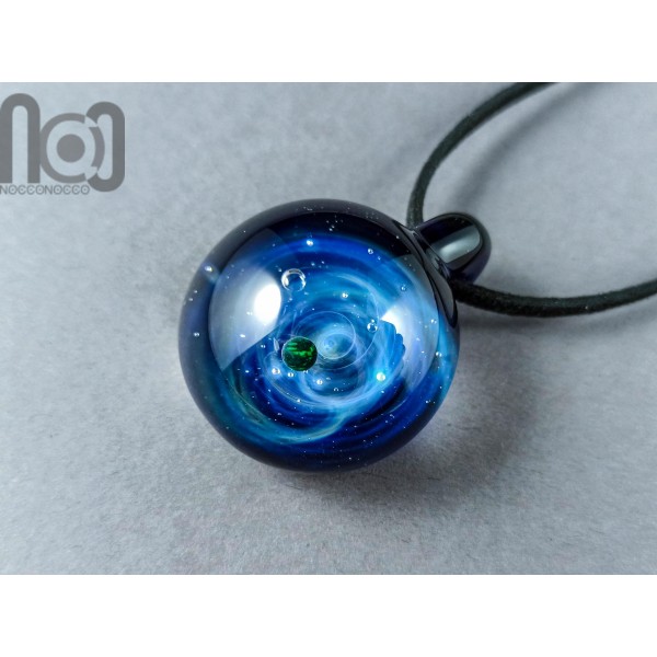 Heady Galaxy Pendant with An Opal Planet, v281