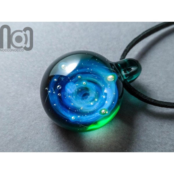 Heady Galaxy Pendant with An Opal Planet, v282