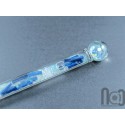 Hollow Glass Dip Pen with Crushed Opal, v099