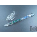 Hollow Glass Dip Pen with Crushed Opal, v101