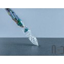 Hollow Glass Dip Pen with Crushed Opal, v101