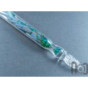Hollow Glass Dip Pen with Crushed Opal, v101