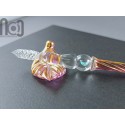Gold and Fine Silver Fumed Dip Pen with Opal, v102