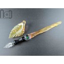 Gold Fumed Dip Pen with Opal, v103