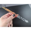 Gold and Fine Silver Fumed Dip Pen with Opal, v104