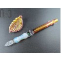 Gold Fumed Dip Pen with Opal, v105