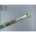 Glass Dip Pen filled with floating colorful glass pieces, v052