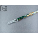 Glass Dip Pen filled with floating colorful glass pieces, v052