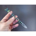 Hollow Glass Dip Pen with Mini Marbles, v053