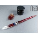 Glass Dip Pen Set with Opal, v083