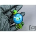 Dripping Galaxy Pendant with Opal Planet, v295