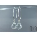 Sterling Silver Clear Glass Earrings - Made to Order