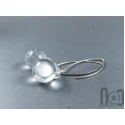 Sterling Silver Clear Glass Earrings - Made to Order