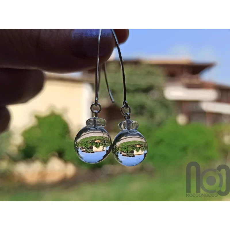 Sterling Silver Clear Glass Earrings - Made to Order