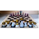 Mushroom Themed Handmade Glass Chess Set -v3