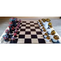 Mushroom Themed Handmade Glass Chess Set -v3