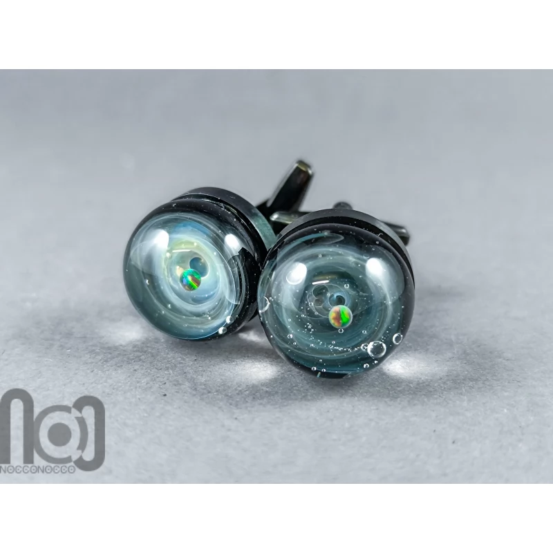 Galaxy Cufflinks with Opal Planets, v14