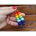 Handmade glass rainbow earrings, v107