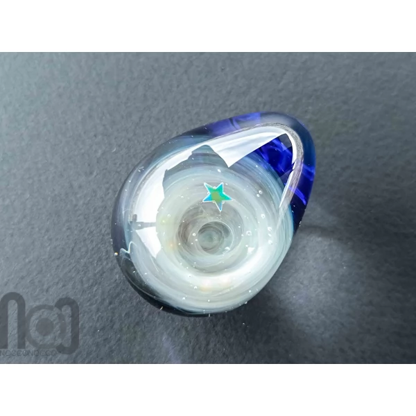 Handmade Glass Galaxy Egg with Opal Planet, v575