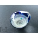 Handmade Glass Galaxy Egg with Opal Planet, v575