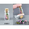 Mini Glass Vial with Handmade Tiny Marbles, v587