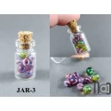 Mini Glass Vial with Handmade Tiny Marbles, v587